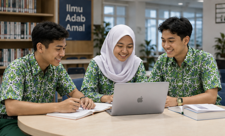 Diskusi dan kolaborasi membantu murid memahami pentingnya menggunakan media sosial secara positif, santun, dan bertanggung jawab