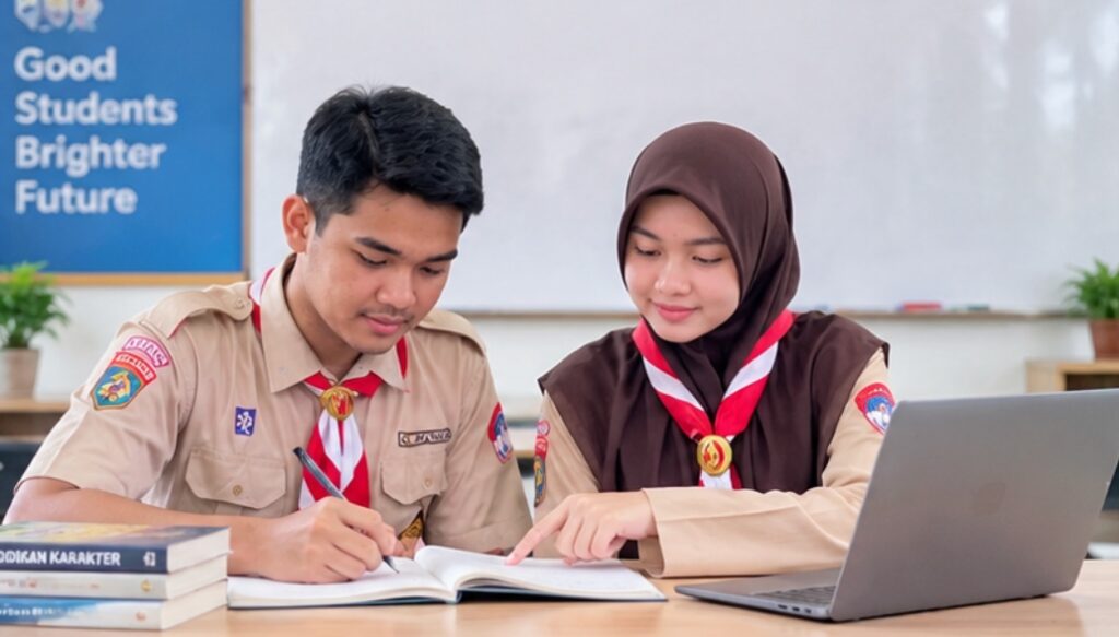 Murid SMA Islam Al Azhar 22 Cikarang membangun kebiasaan positif dengan mengurangi ketergantungan pada gawai melalui interaksi dan aktivitas bersama di lingkungan sekolah.